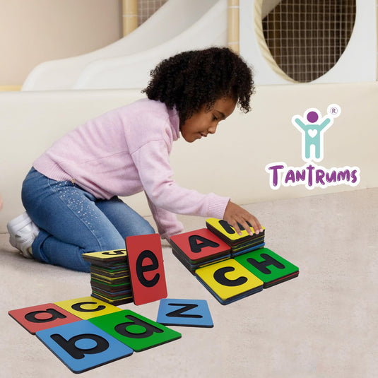 Engraved Capital & Samll Alphabets & 0 to 9 Number Education Slate Learning Board Education Puzzle Learning Aid for Kids (Capital-Small Alphabet & Number) | Tantrums Wooden Toys - photo 9