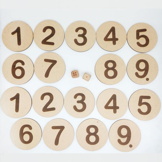Maths Fun for Everyone Game Wooden Dice & Number Game for Kids & Family Age 4+ Educational Brain Games for Kids& Family 4 Year+ Gift for Boys, Girls, STEM Toys | Tantrums Wooden Toys