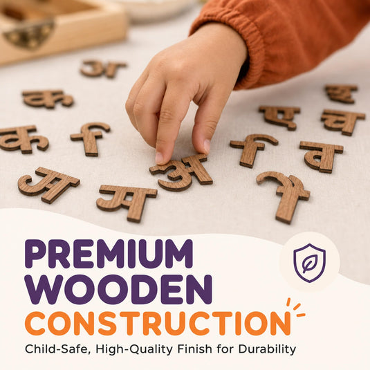 Wooden Hindi Varnamala Alphabet Set | Tantrums Wooden Toys - photo 4