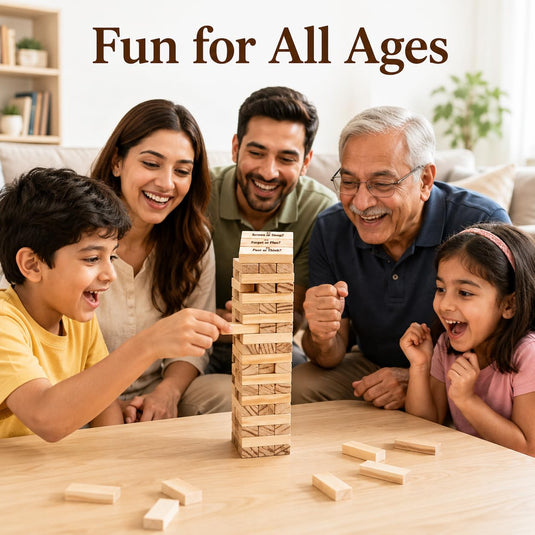 Good Habit Builder Tumbling Tower, Wooden Stacking Blocks, Decision-Making Game for Kids, Family Learning Toy | Tantrums Wooden Toys - photo 3