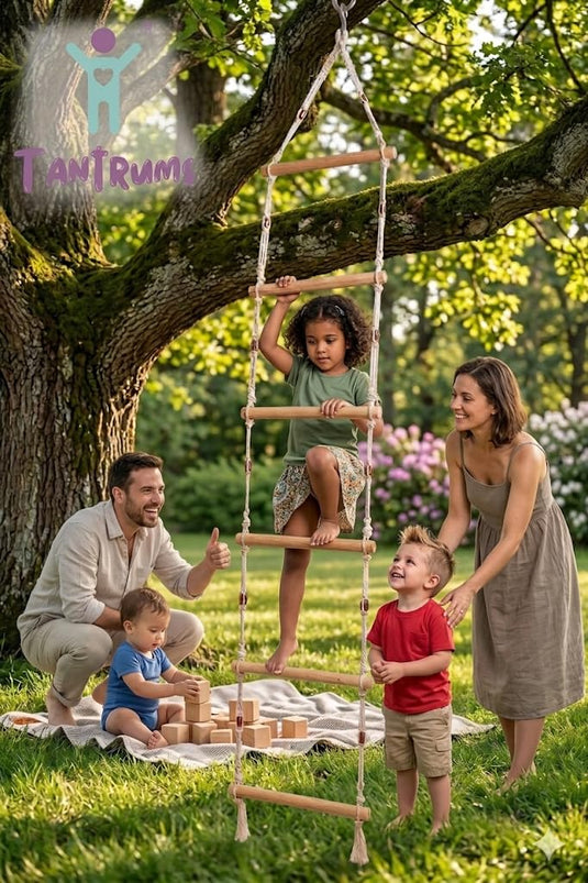 Wooden Rope Ladder for Kids, 6 Spokes, Indoor and Outdoor Climbing Toy for Active Play | Tantrums Wooden Toys - photo 8