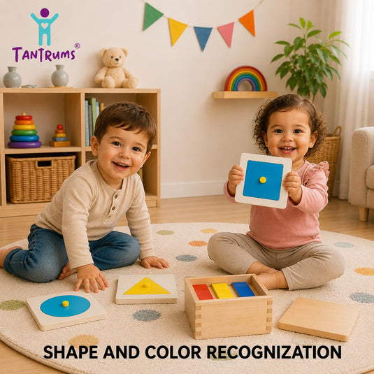 Montessori Wooden Educational Toy for Toddlers, 8-in-1 Mini Learning Kit, Shapes, Colours & Textures, Fine Motor Skills, Montessori-Inspired | Tantrums Wooden Toys - photo 3