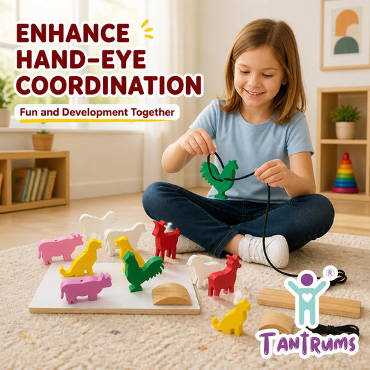 Domestic Animal Stacking Balancing Game for Kids | Tantrums Wooden Toys - photo 2