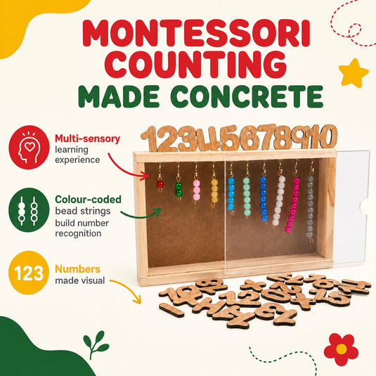 Montessori Counting Board Wooden Math Toy 1-20 | Tantrums Wooden Toys - photo 4