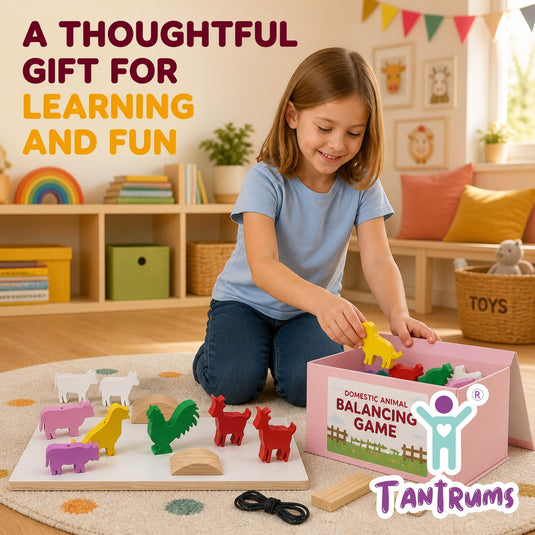 Domestic Animal Stacking Balancing Game for Kids | Tantrums Wooden Toys - photo 9