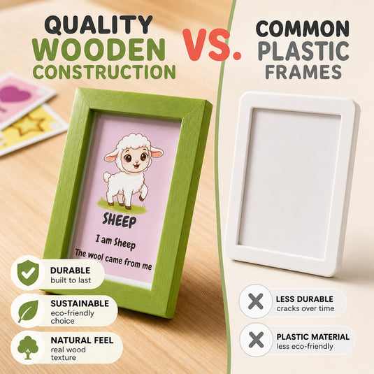 Flash Cards for Kids with Wooden Frame | Tantrums Wooden Toys - photo 7