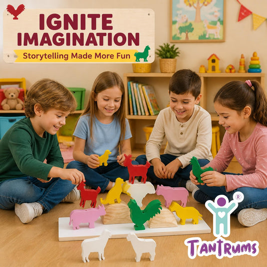 Domestic Animal Stacking Balancing Game for Kids | Tantrums Wooden Toys - photo 3