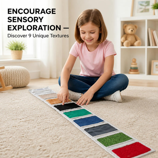 Sensory Mat 9 Different Textures Tactile Tummy Time Learning Toy | Tantrums Wooden Toys - photo 2