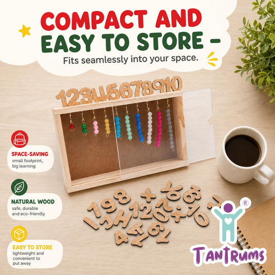Montessori Counting Board Wooden Math Toy 1-20 | Tantrums Wooden Toys - photo 6