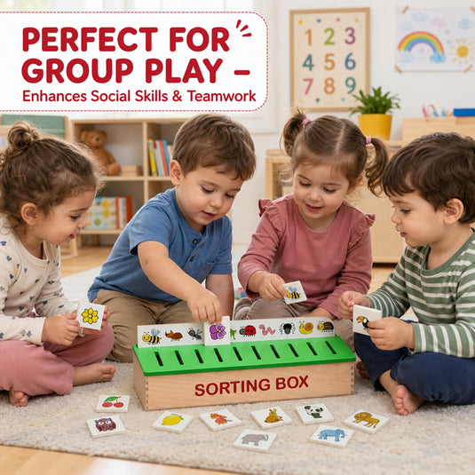 Wooden Montessori Sorting Box Educational Toy, Learning Activities for Toddlers, Preschool STEM Games, Montessori Classification Box, Ages 1-4 Years | Tantrums Wooden Toys - photo 5