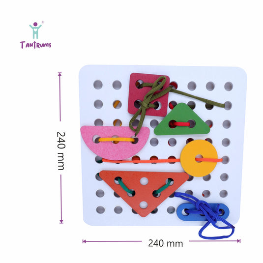 Lacing Geometry shapes board