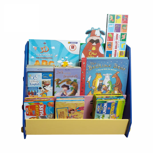Colourful Montessori Book Shelf  Book Storage Organizer for Toddlers