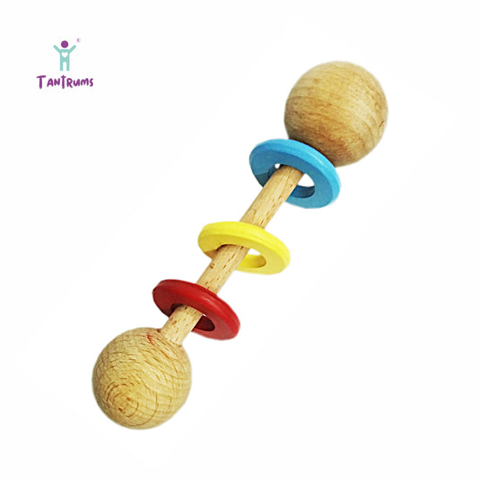 Wooden Dumbell Rattles