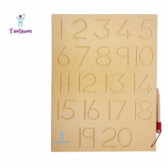 Tracing Number 1 to 20 Board