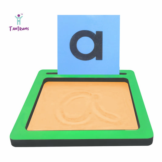 Coloured Sand Paper Small Alphabet With Tray