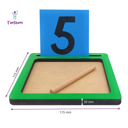 Coloured Sand Paper Number With Tray