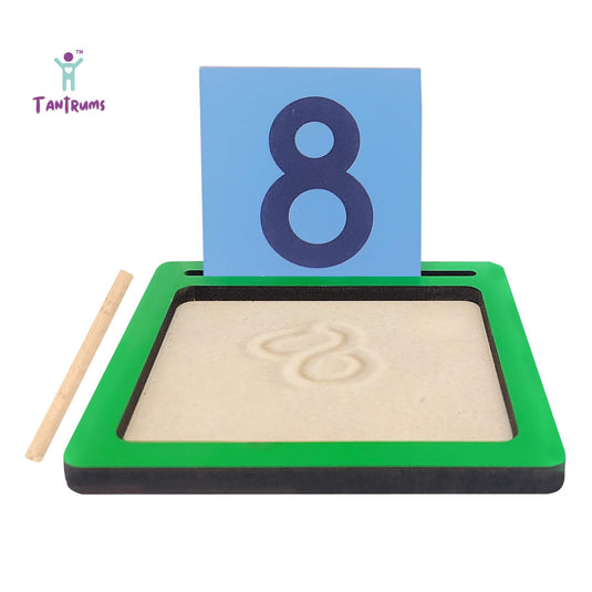 Coloured Sand Paper Number With Tray