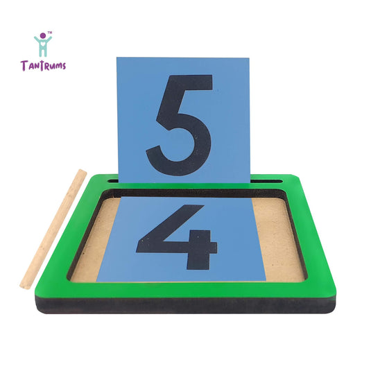 Coloured Sand Paper Number With Tray