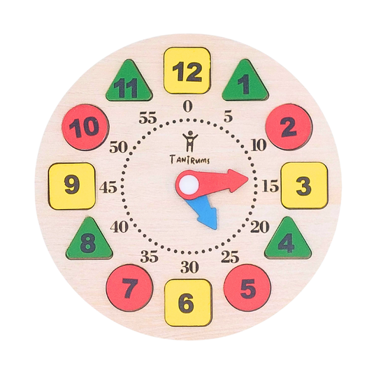 Wooden Time Learning Clock-Circle_S