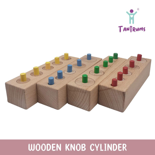 Wooden Knob Cylinder